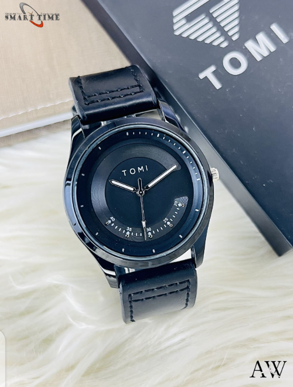 TOMI LEATHER STRAP WATCH